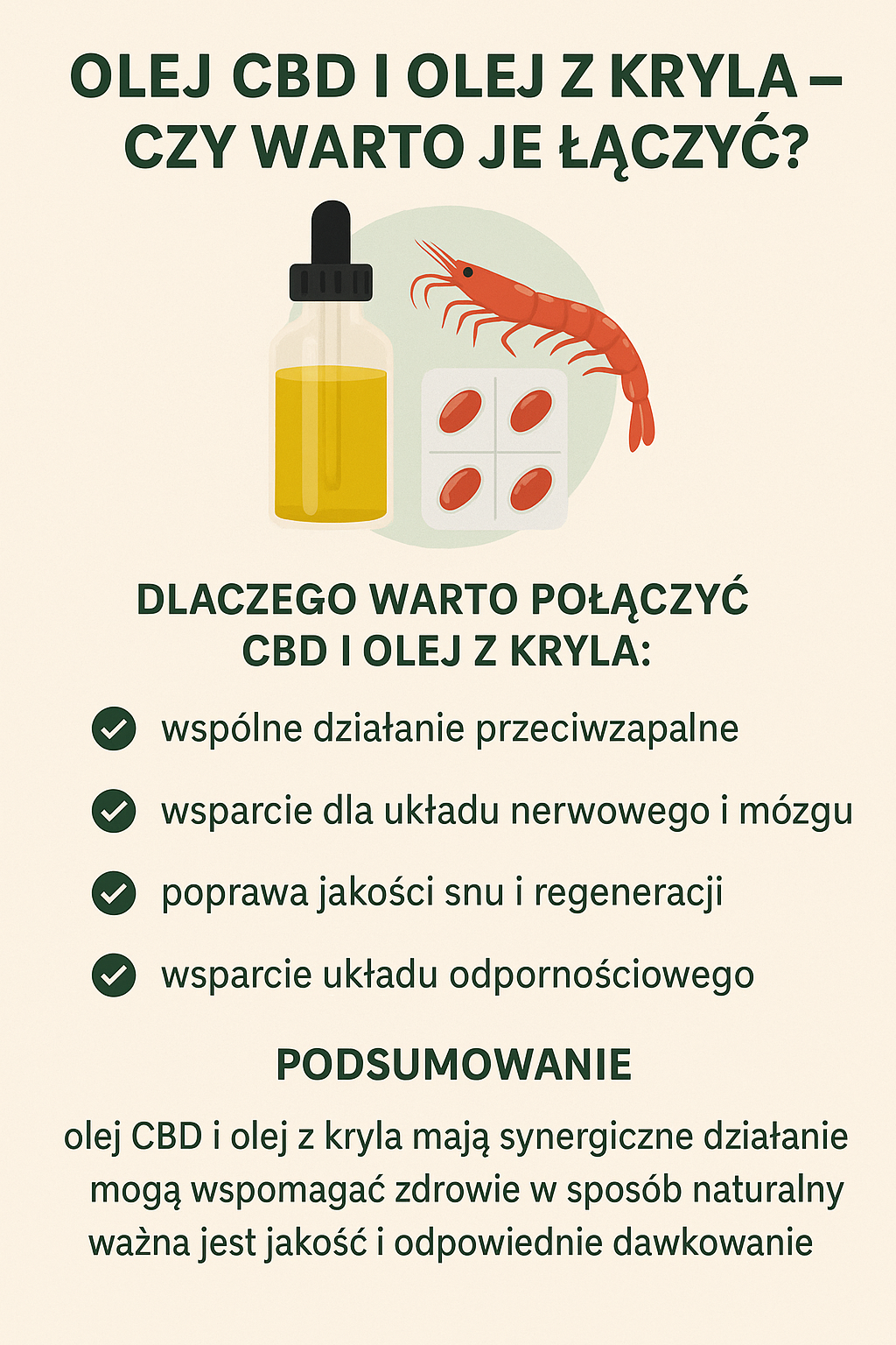 Olej CBD i olej z kryla – czy warto je łączyć?