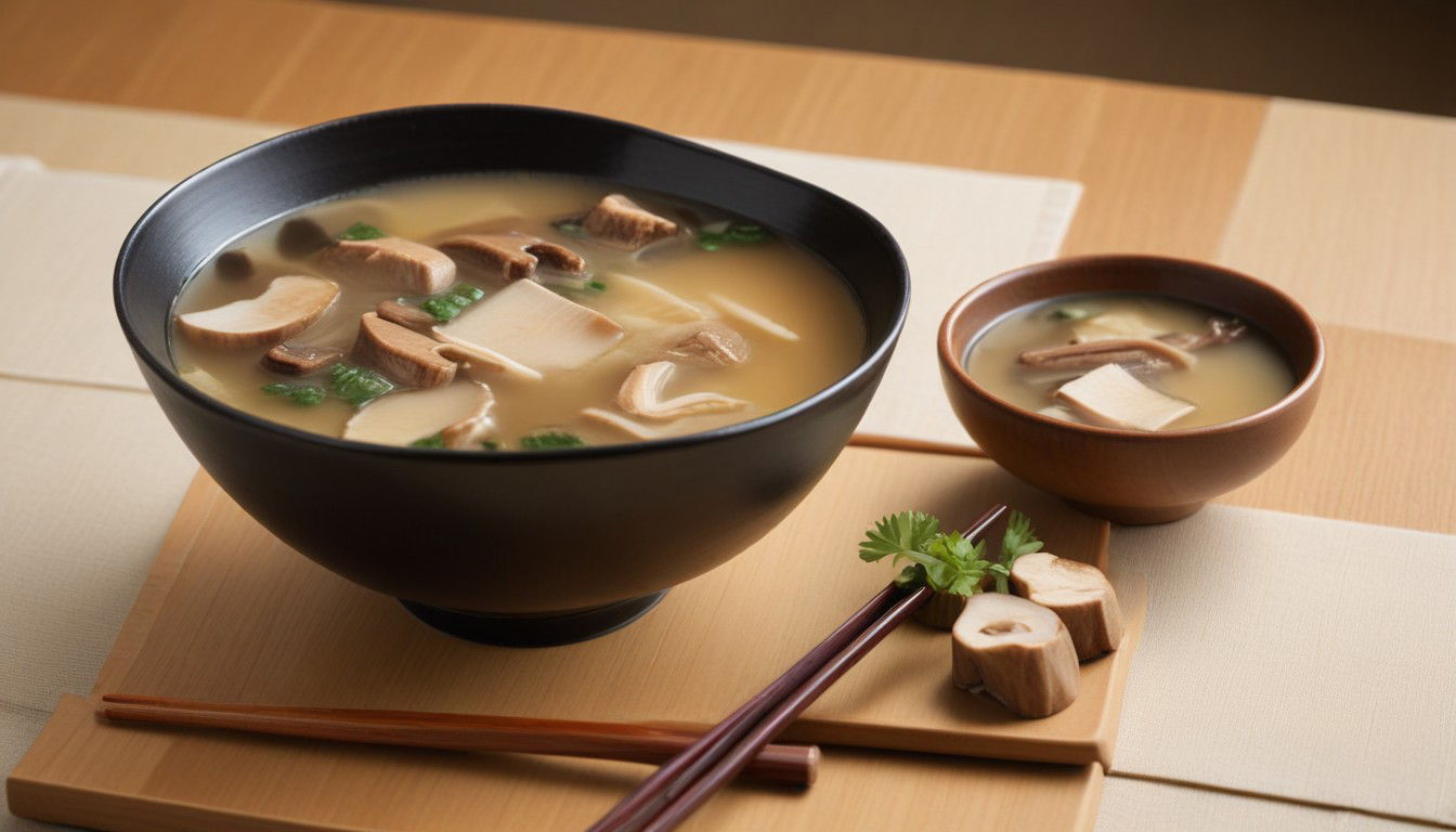 Przepis na zupę miso z grzybami shiitake 